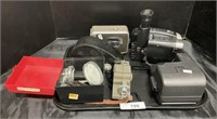 Vintage Videography Equipment, Polaroid Camera.