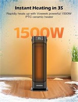 Voweek 24" Space Heater, 1500w Ptc Fast Heating