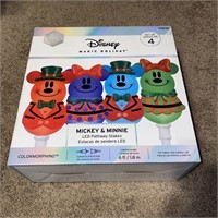 Set Of 4 Disney Magic Holiday Mickey & Minnie