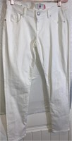 CABI SLIM BOYFRIEND OFF WHITE JEANS SZ 4 #HB23