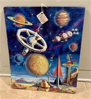 Vintage Space Poster (hallway)