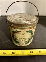 Vintage 1898 Peanut Butter Pail Tin (hallway)