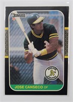 1987 Jose Canseco Donruss #97 Baseball Card