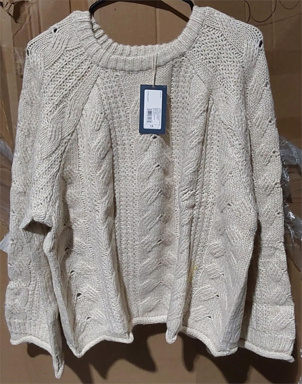 Women's 2X Tan Sweater