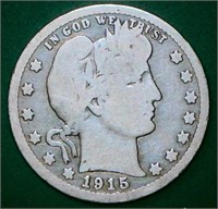 1915 Barber Quarter Dollar Silver content