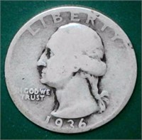 1936 P Washington Quarter Silver Content