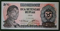1968 21/2 Rupiah note
