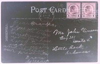 1935 Post Card 2 Coil Stamps Need Research