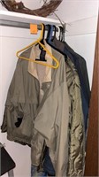 Lot of Corner Clothing In Closet Jackets and More