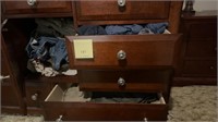4 miscellaneous drawer of mens clothing, shirts,