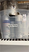 Box of spray paints