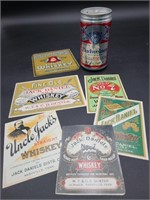 Silver Budweiser Era can - Jack Daniels labels