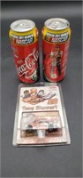 2 Tony Stewart Coca Cola autograph cans