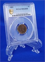 1883 Indian Cent PCGS Graded MS-64 RB