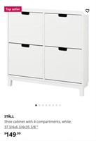 R - SHOE CABINET W/ 4 COMPARTMENTS  (H1)