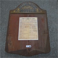 Wooden Public Notice