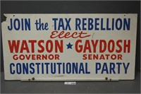 Vintage Constitutional Party Advertising Sign