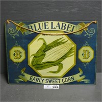 Blue Label Sweet Corn Tin Sign