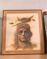 Framed and Matted Pilot Artwork - No Front Glass