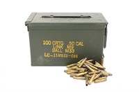 Military .50 Cal Ammo Box Full of 223 Brass