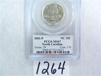2001-P North Carolina Quarter PCGS Graded MS67