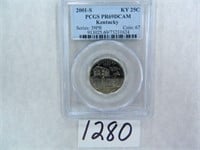 (7) 2001-S Kentucky Quarter PCGS Graded PR69 DC