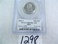 (10) 2002-S Ohio Quarter PCGS Graded PR69 DC