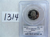 (2) 2003-S Maine Quarter PCGS Graded PR69 DC
