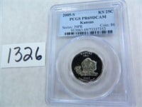 TEN (10) 2005-S Kansas Quarter PCGS Graded PR69 DC