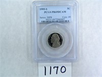 TWO (2)1995-S Five Cents PCGS Graded PR69 DC