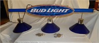 Bud Light Beer Pool Table Bar Light 3 Light
