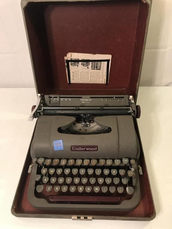 Champion Underwood Typewriter