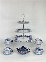 Blue and White Dinnerwear - Bombay and More