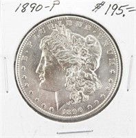 1890-P Morgan Silver Dollar Coin