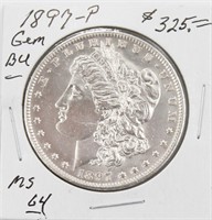 1897-P Morgan Silver Dollar Coin BU