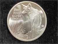 Texas Precious Metals Coyote .999 Fine Silver 1