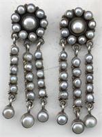 Sterling Silver Earrings With Pearls