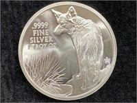 Texas Precious Metals Coyote .999 Fine Silver 1