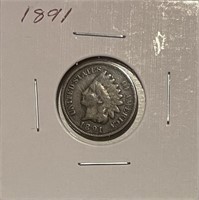 US 1891 Indian Cent