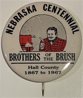 1967 Nebraska Centennial Pin - 1.15 Inch Dia.