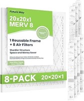 Future Way 20x20x1 Air Filters, 8-pack With