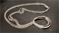 925 sterling pendant & 16’’ sterling multi chain