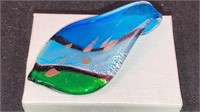 Aqua Art glass pendant 2-3/4’’ long