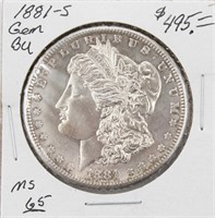 1881-S BU Morgan Silver Dollar Coin