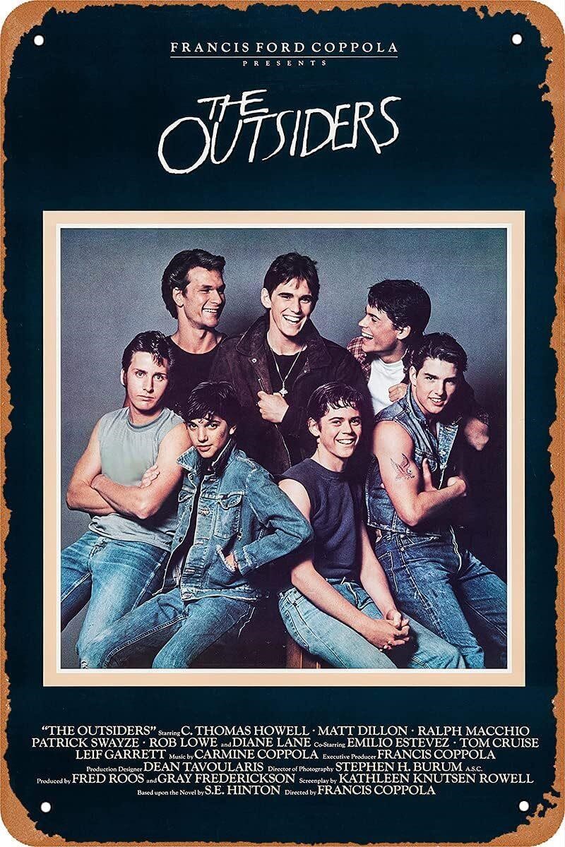 $15  Vintage Metal Sign 8x12  The Outsiders Poster