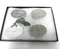 (4) GERMAN DOG TAGS