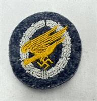 LUFTWAFFE PARATROOPER BADGE IN CLOTH