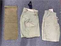 2 PAIR U.S. TROUSERS & SCARF