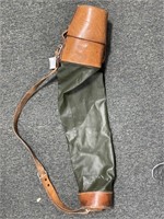 MILITARY POUCH LEATHER ENDS AND CARRY STRAP