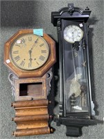 TWO WALL CLOCKS FOR REPAIR